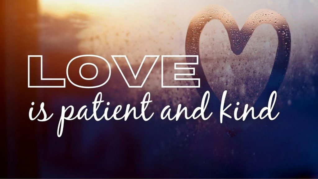 Love Is Patient sermon slide for 1 Corinthians 13:4.