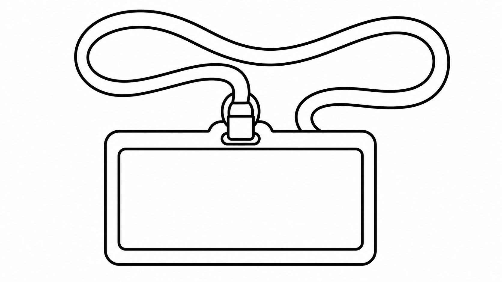 Blank name tag showing service does not need personal credit
