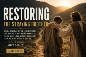 When a Christian strays from the truth, love must go after him; and when he is turned back, a soul is saved from death and a multitude of sins is covered.